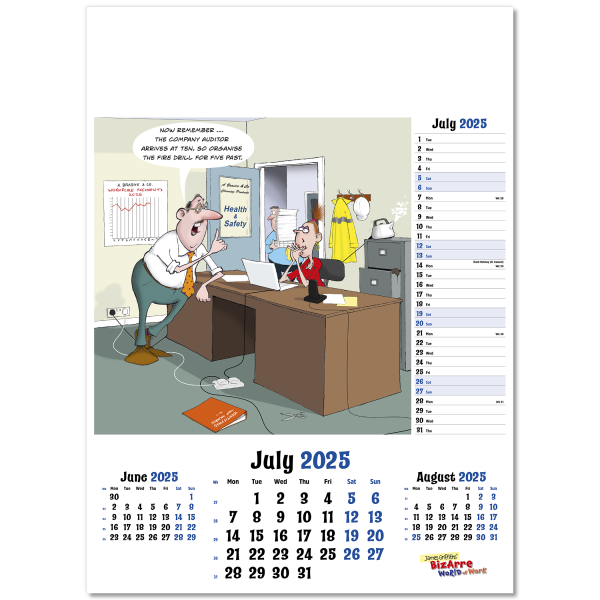 Bizarre World of Work Wall Calendar