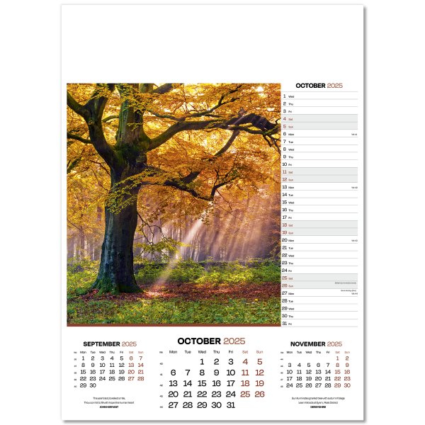 Dawn & Dusk Wall Calendar