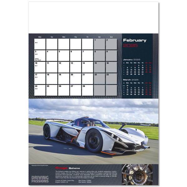 Driving Passions Wall Calendar