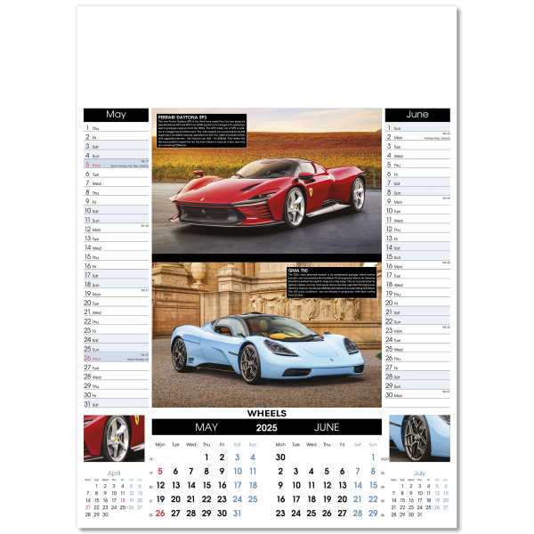 Hot Wheels Wall Calendar