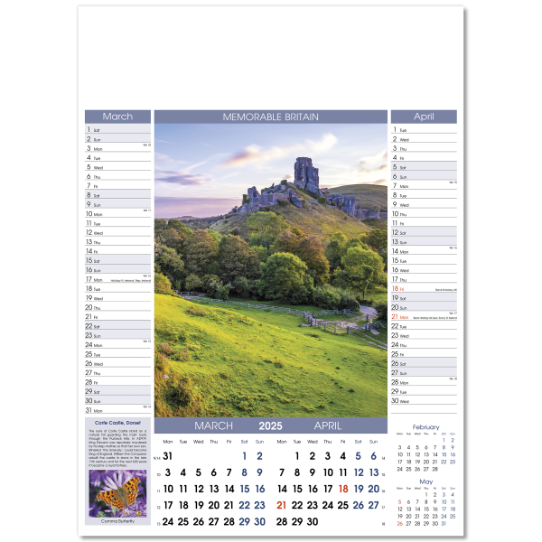 Memorable Britain Wall Calendar