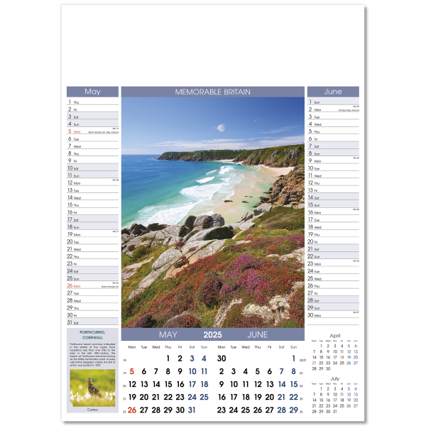 Memorable Britain Wall Calendar