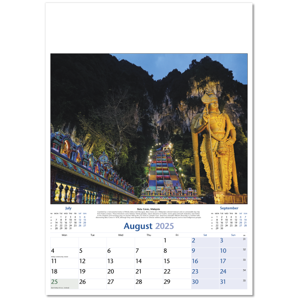 World by Night Wall Calendar