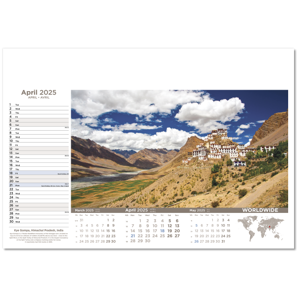 Worldwide Wall Calendar