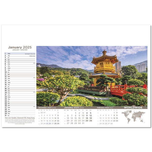 Worldwide Wall Calendar