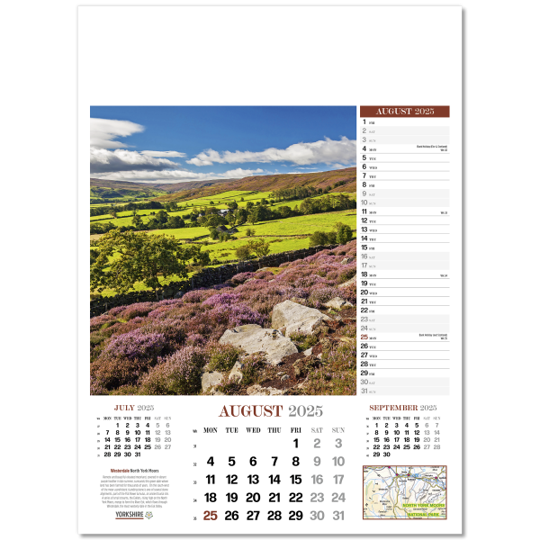 Yorkshire Glory Wall Calendar