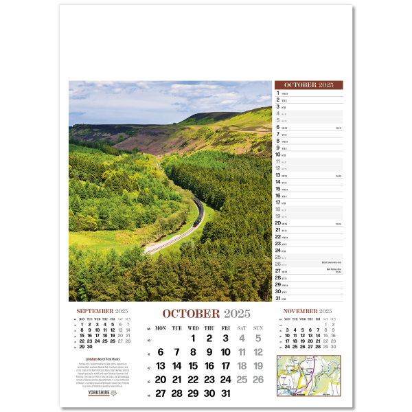 Yorkshire Glory Wall Calendar