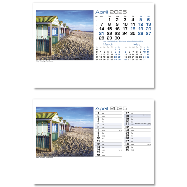 British Retreats A5 Desk Calendar