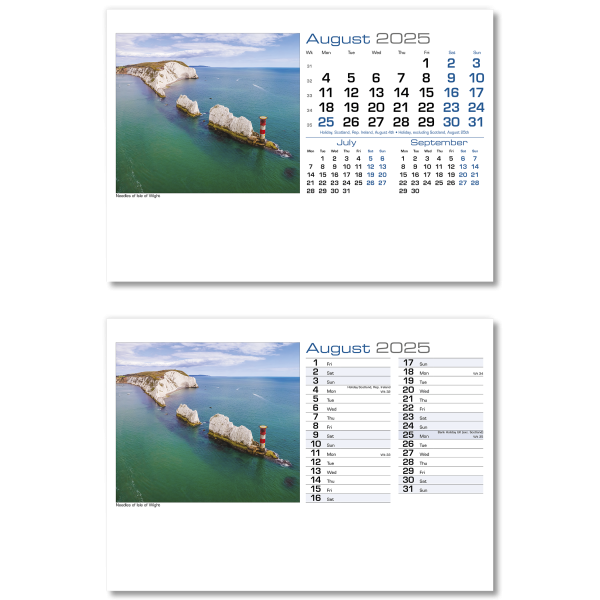 British Retreats A5 Desk Calendar