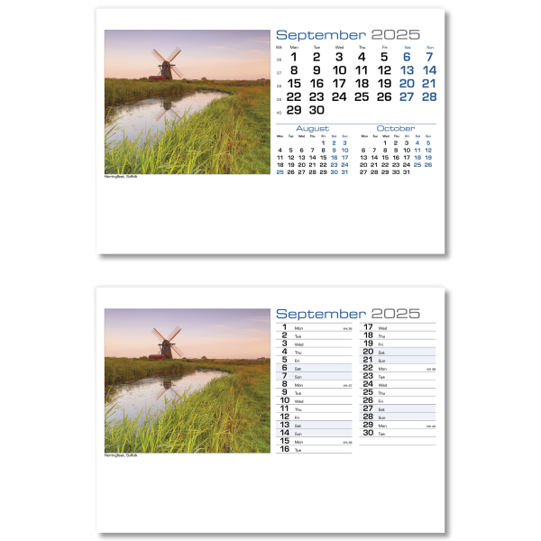British Retreats A5 Desk Calendar