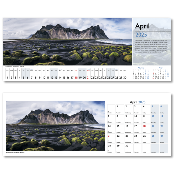 World in View Desk Calendar