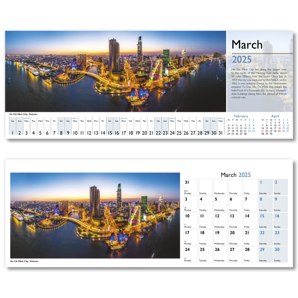 World in View Desk Calendar