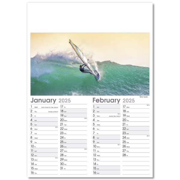 On the Move Wall Calendar - 7 Leaf