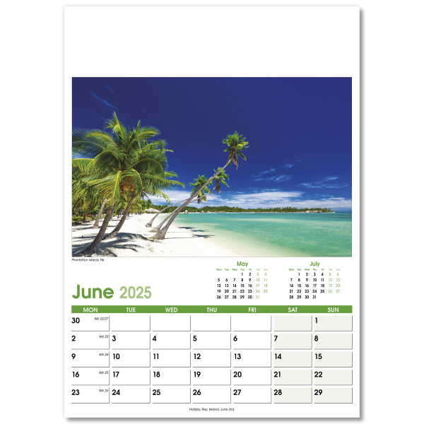 World Scenes Wall Calendar - 13 Leaf