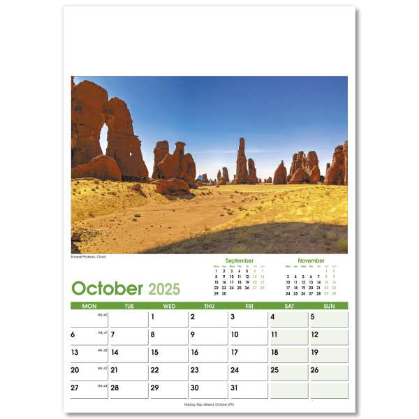 World Scenes Wall Calendar - 13 Leaf